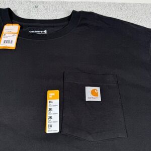 Carhartt Pocket T-Shirt Mens 3XL Tall Black Loose Fit Heavyweight Cotton XXXL
